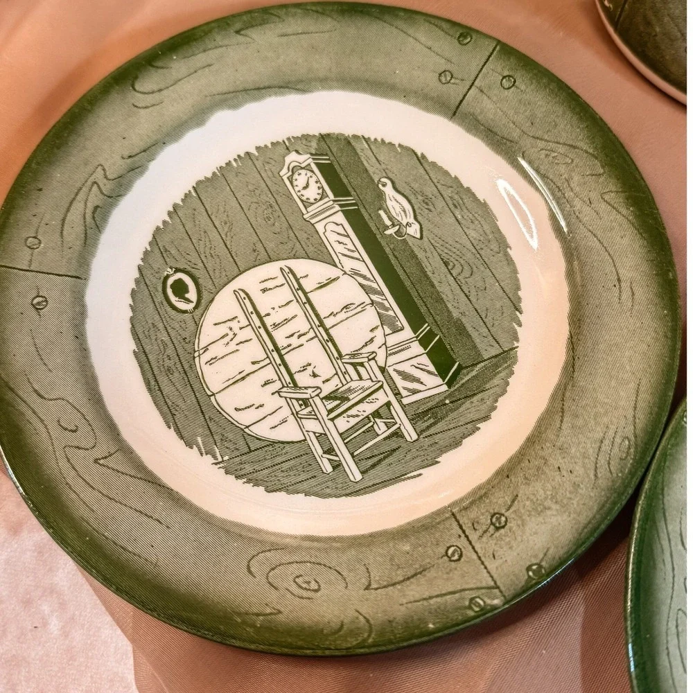 Royal China in‎ Colonial Homestead Green Set